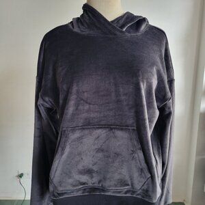 Target Hooded Sweatshirt So Soft Velour Gray Dolman Sleeve (Size: XXL -18)